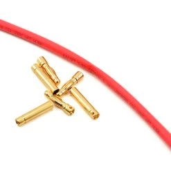 E-flite 4mm Gold Bullet Connector Set w/Heatshrink (3 Male/3 Female)