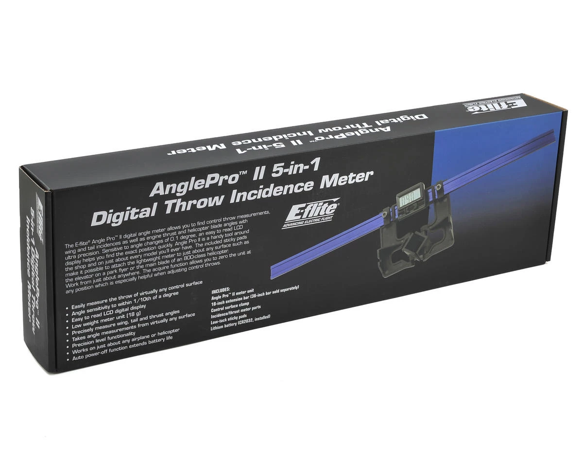 E-flite AnglePro II 5-in-1 Digital Throw Incidence Meter 4 E-flite AnglePro II 5-in-1 Digital Throw Incidence Meter - Image 2